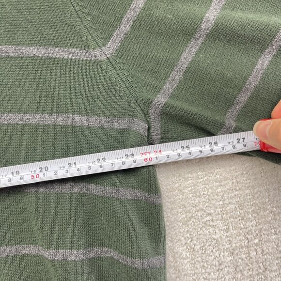 Tommy Hilfiger Men's Full Zip Sweater Jacket Size XL Forest Green Striped Casual - Picture 7 of 14